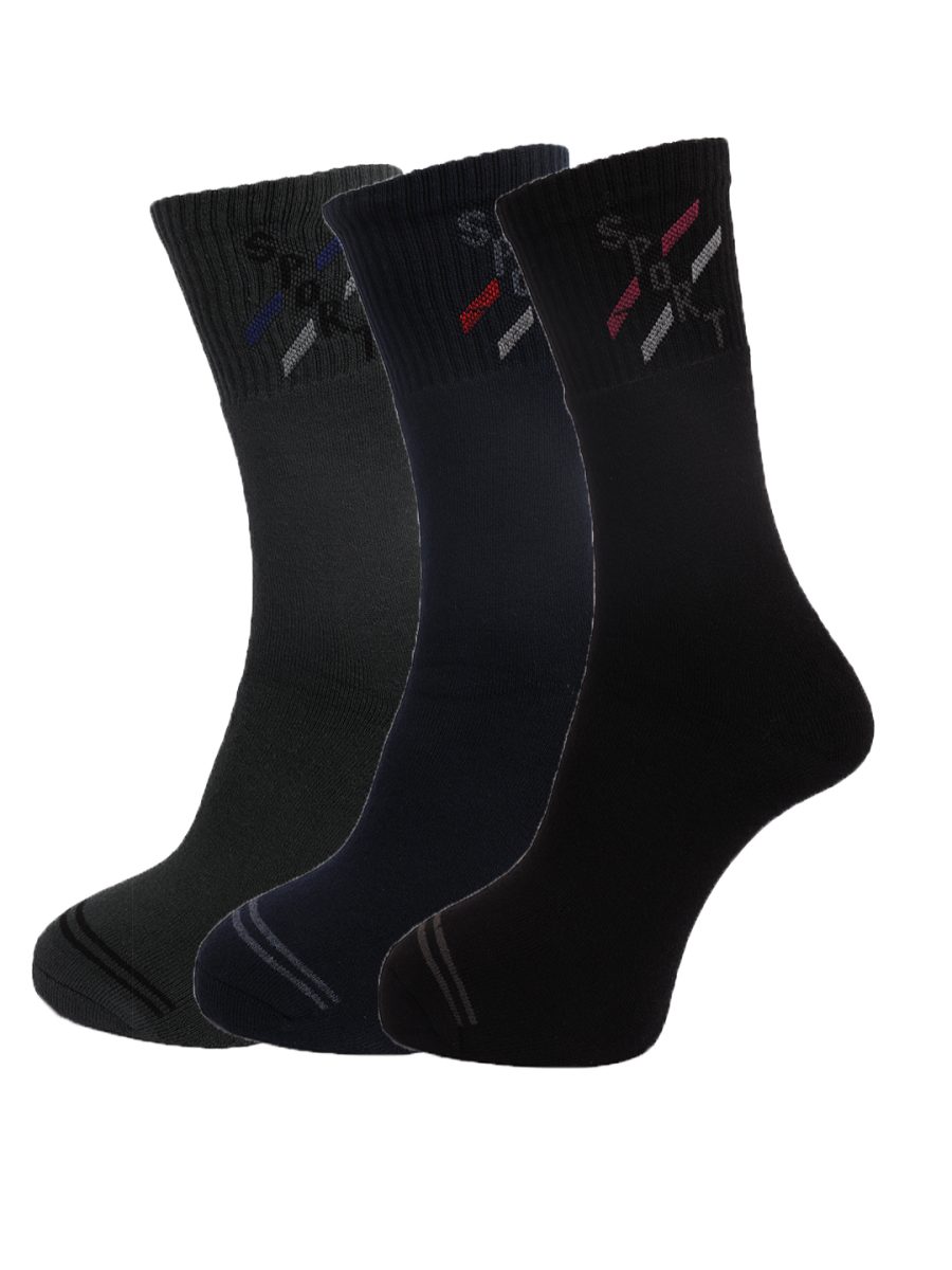 Dollar Socks Full Length Cotton Socks for Mens Free Size (Pack of 3)