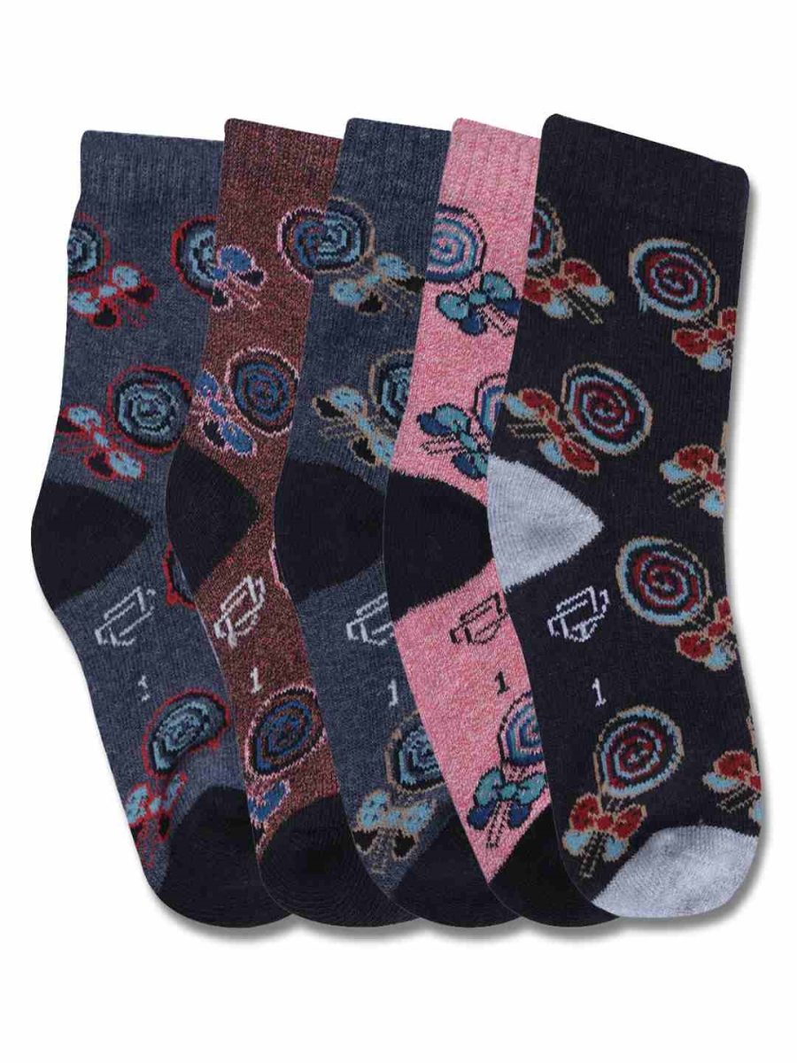 DOLLAR KIDS SOCKS FOR BOYS & GIRLS IN BLENDED COTTON (PACK OF 5)