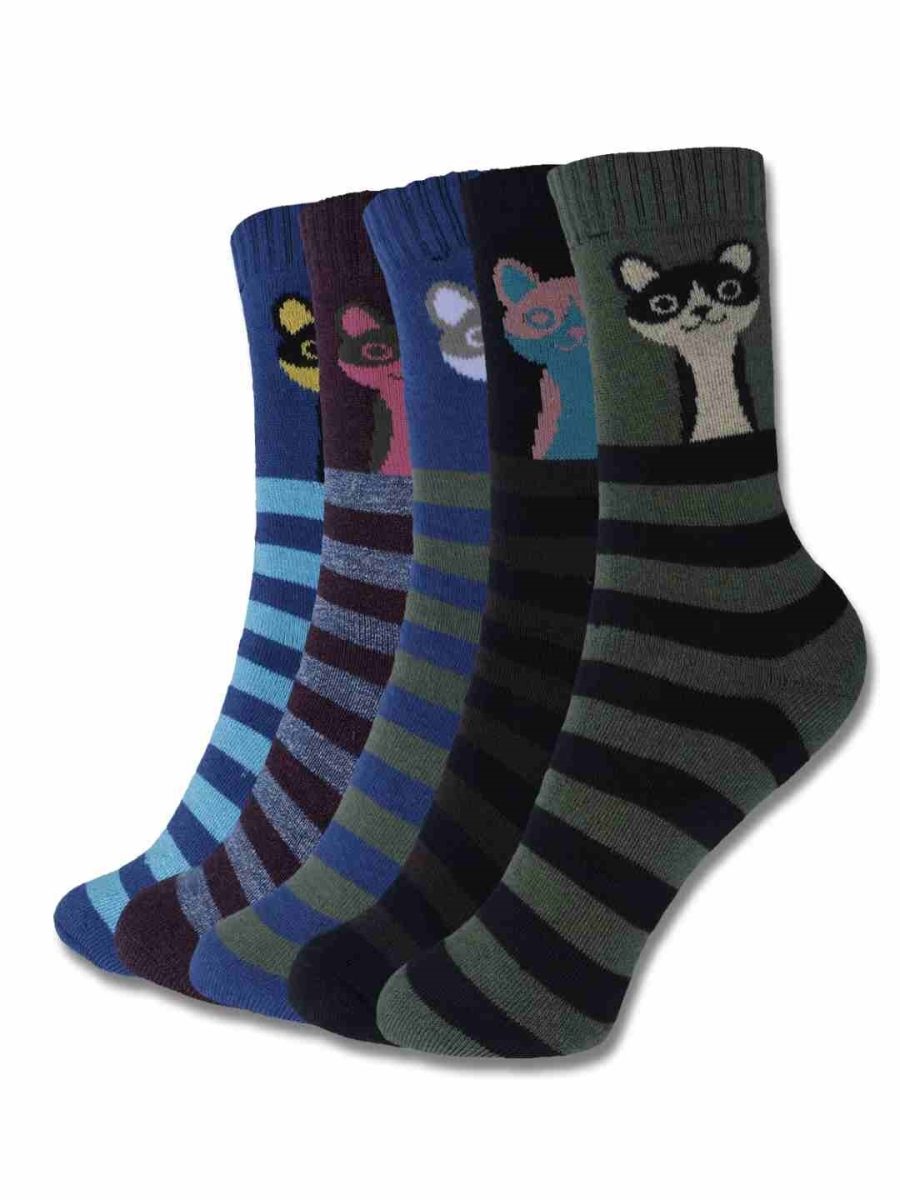 DOLLAR KIDS SOCKS FOR BOYS & GIRLS IN BLENDED COTTON (PACK OF 5)