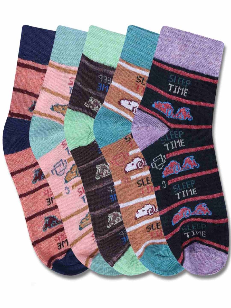 DOLLAR KIDS SOCKS FOR BOYS & GIRLS IN BLENDED COTTON (PACK OF 5)