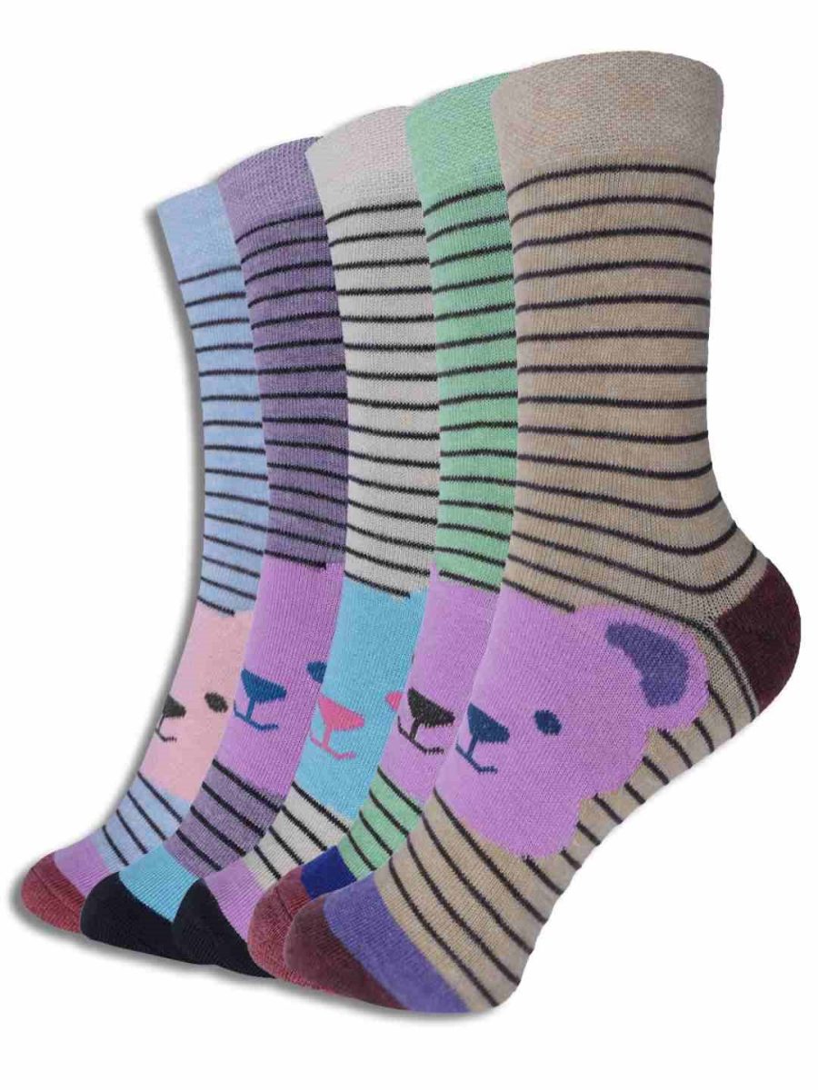 DOLLAR KIDS SOCKS FOR BOYS & GIRLS IN BLENDED COTTON (PACK OF 5)