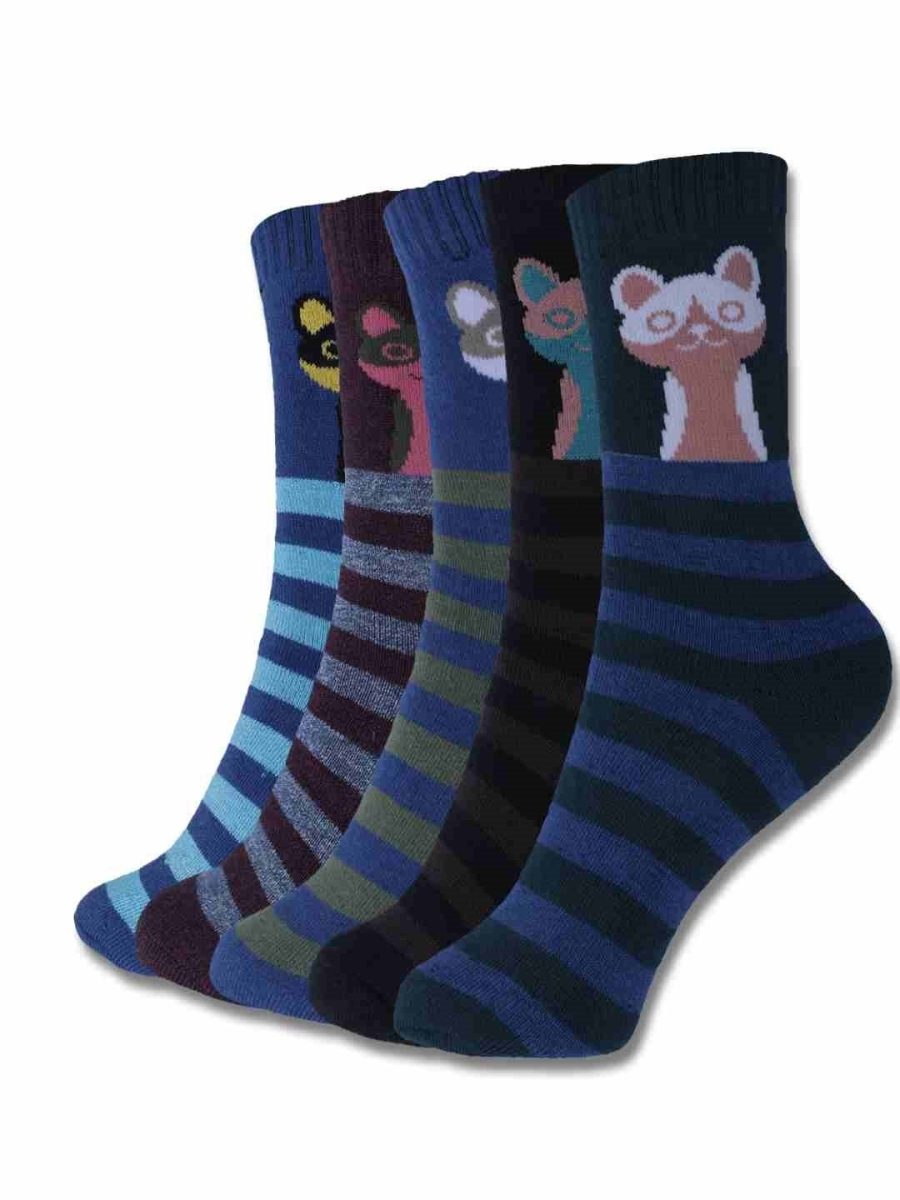 DOLLAR KIDS SOCKS FOR BOYS & GIRLS IN BLENDED COTTON (PACK OF 5)