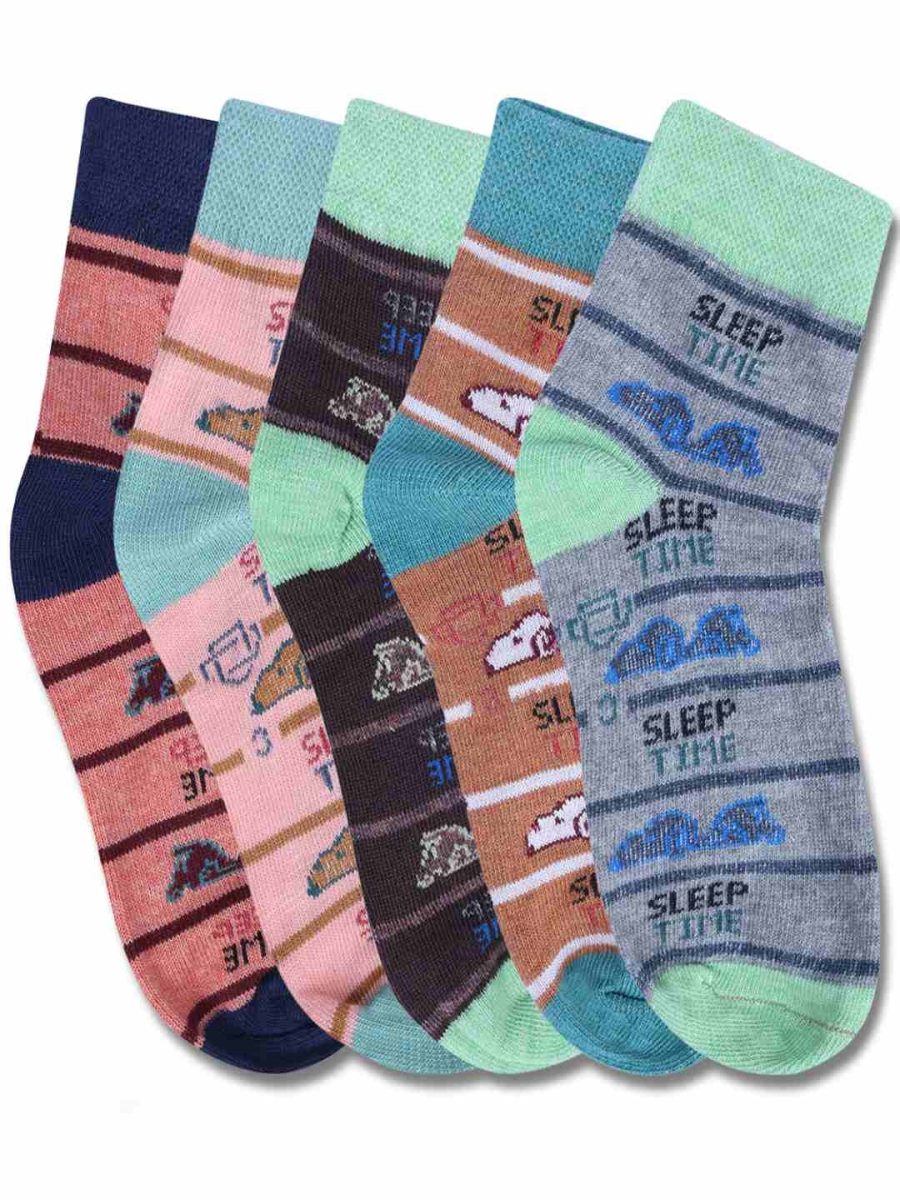 DOLLAR KIDS SOCKS FOR BOYS & GIRLS IN BLENDED COTTON (PACK OF 5)