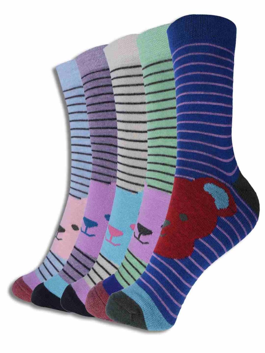 DOLLAR KIDS SOCKS FOR BOYS & GIRLS IN BLENDED COTTON (PACK OF 5)