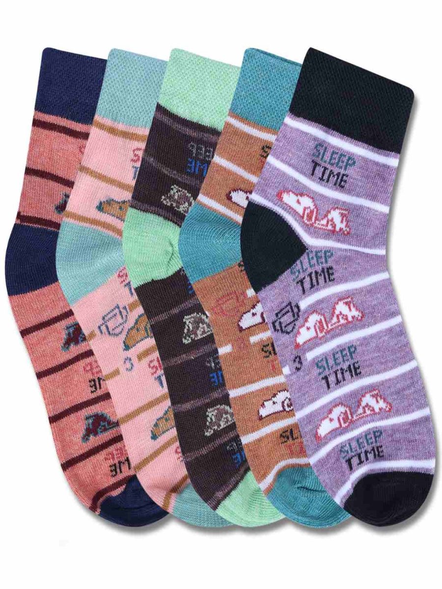 DOLLAR KIDS SOCKS FOR BOYS & GIRLS IN BLENDED COTTON (PACK OF 5)