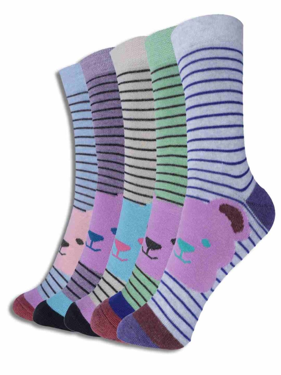 DOLLAR KIDS SOCKS FOR BOYS & GIRLS IN BLENDED COTTON (PACK OF 5)