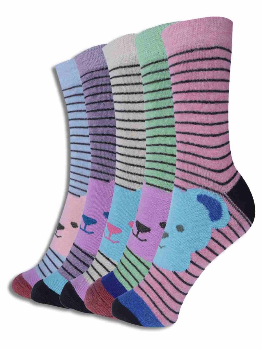 DOLLAR KIDS SOCKS FOR BOYS & GIRLS IN BLENDED COTTON (PACK OF 5)