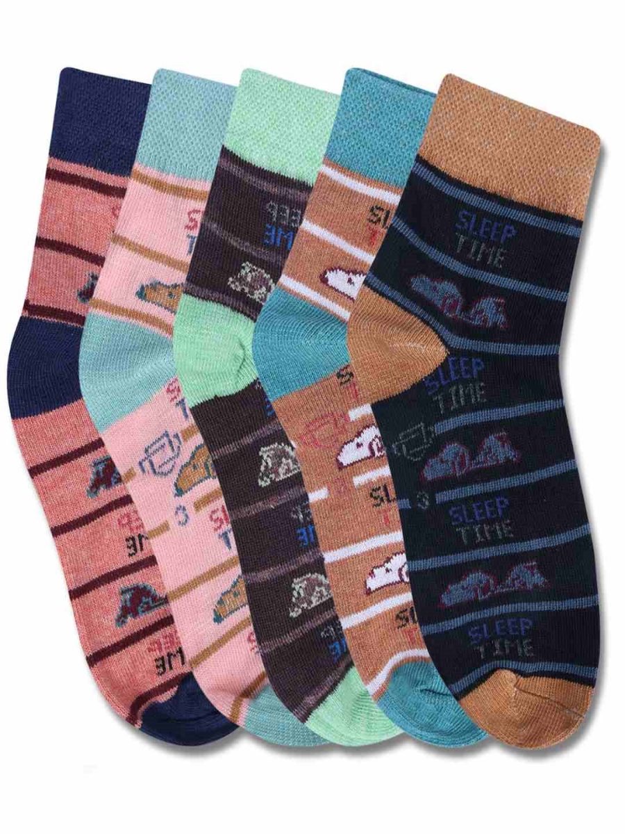 DOLLAR KIDS SOCKS FOR BOYS & GIRLS IN BLENDED COTTON (PACK OF 5)