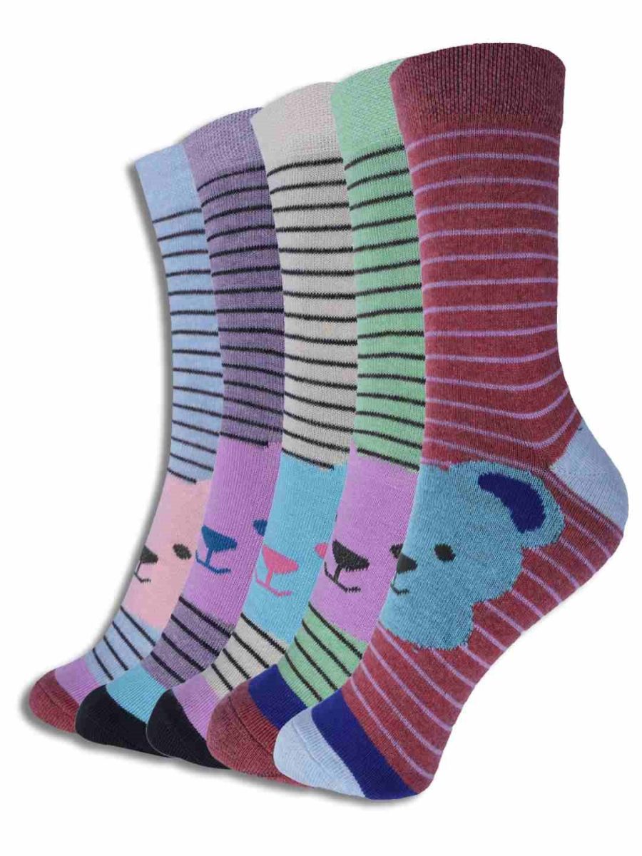 DOLLAR KIDS SOCKS FOR BOYS & GIRLS IN BLENDED COTTON (PACK OF 5)