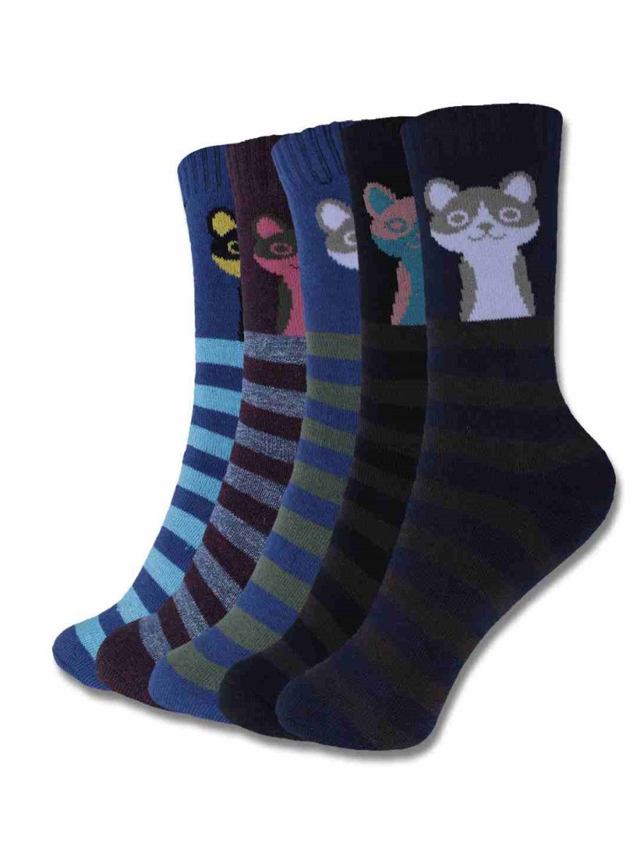 DOLLAR KIDS SOCKS FOR BOYS & GIRLS IN BLENDED COTTON (PACK OF 5)