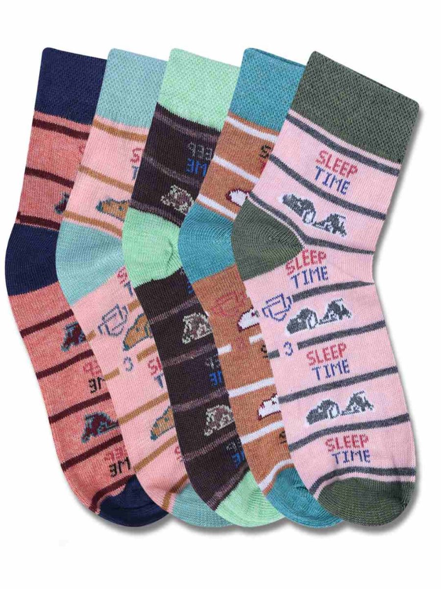 DOLLAR KIDS SOCKS FOR BOYS & GIRLS IN BLENDED COTTON (PACK OF 5)