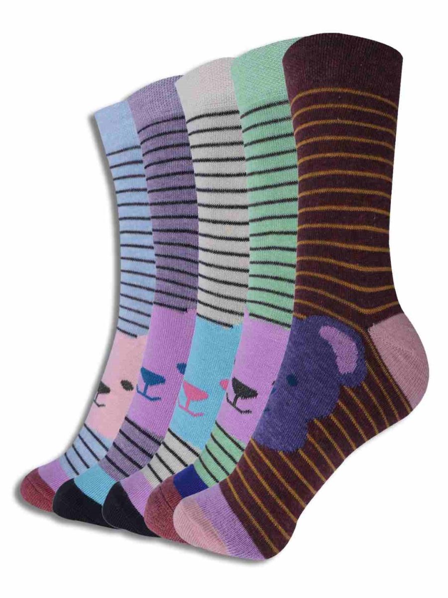 DOLLAR KIDS SOCKS FOR BOYS & GIRLS IN BLENDED COTTON (PACK OF 5)