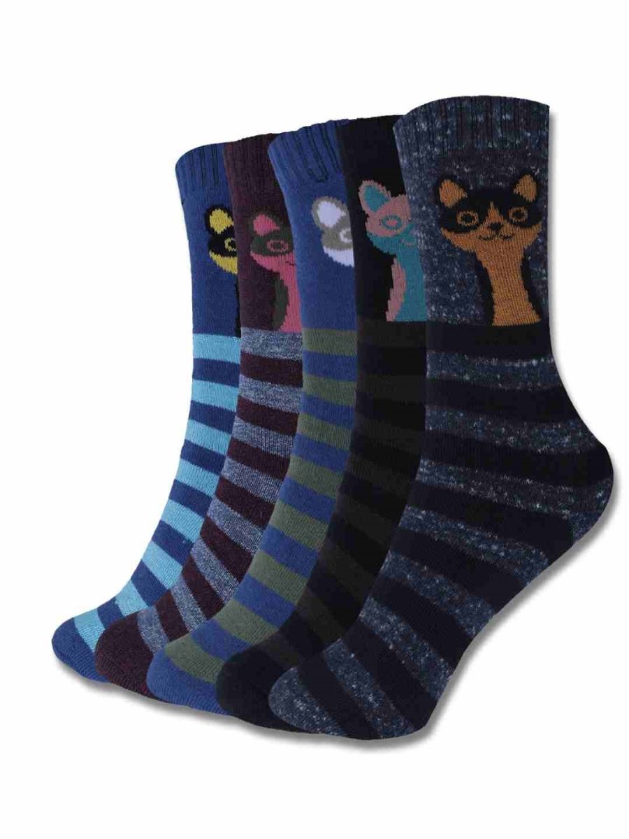 DOLLAR KIDS SOCKS FOR BOYS & GIRLS IN BLENDED COTTON (PACK OF 5)