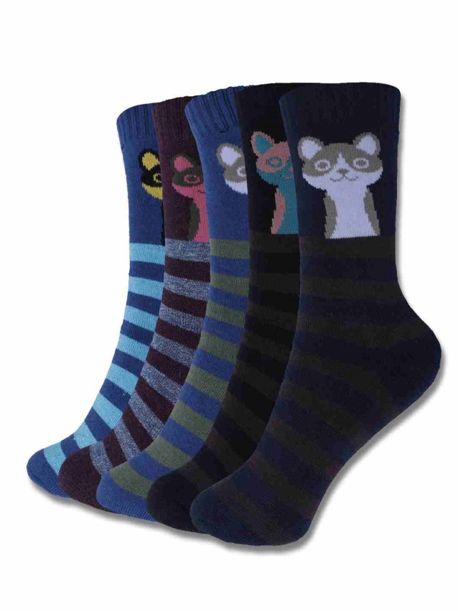 DOLLAR KIDS SOCKS FOR BOYS & GIRLS IN BLENDED COTTON (PACK OF 5)