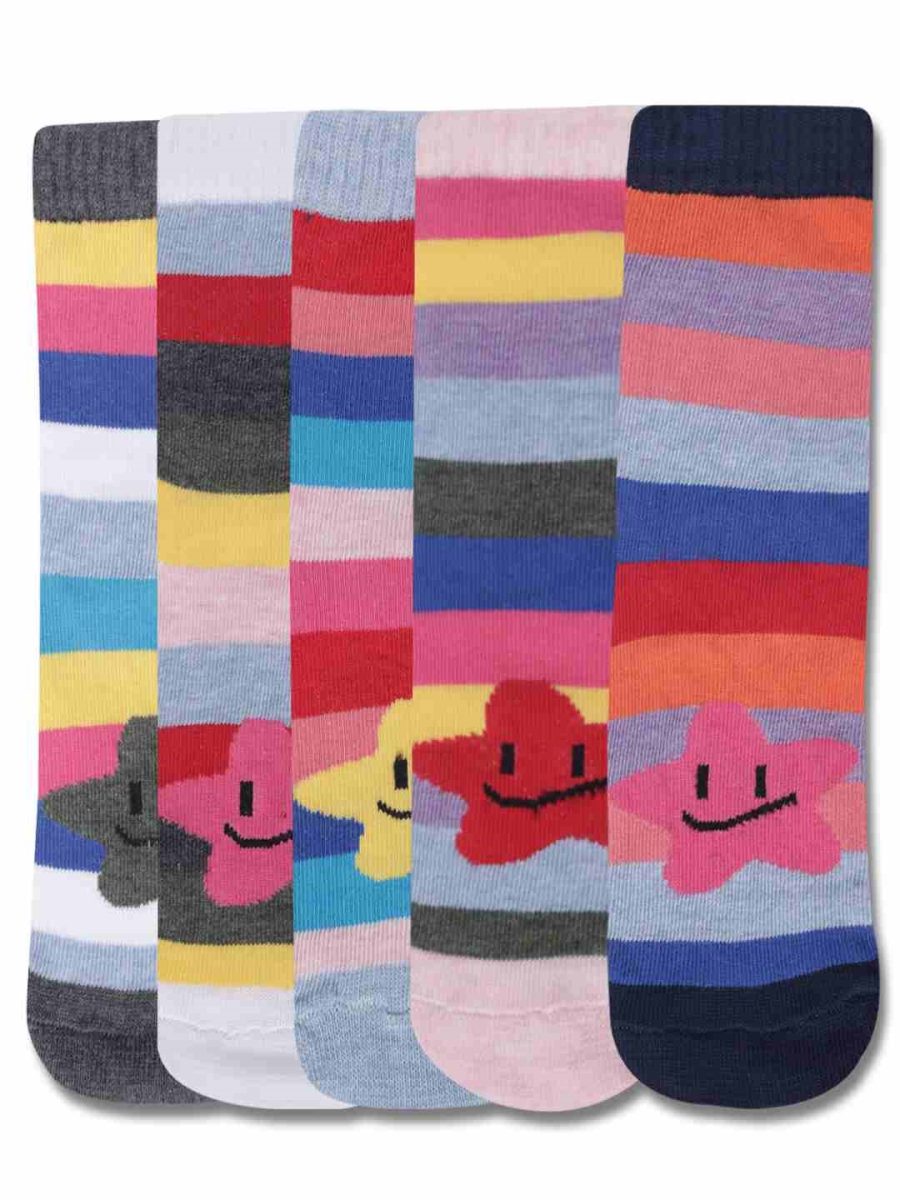DOLLAR KIDS SOCKS FOR BOYS & GIRLS IN BLENDED COTTON (PACK OF 5)