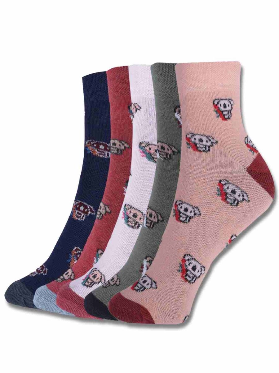 DOLLAR KIDS SOCKS FOR BOYS & GIRLS IN BLENDED COTTON (PACK OF 5)
