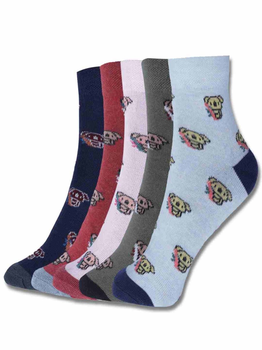 DOLLAR KIDS SOCKS FOR BOYS & GIRLS IN BLENDED COTTON (PACK OF 5)