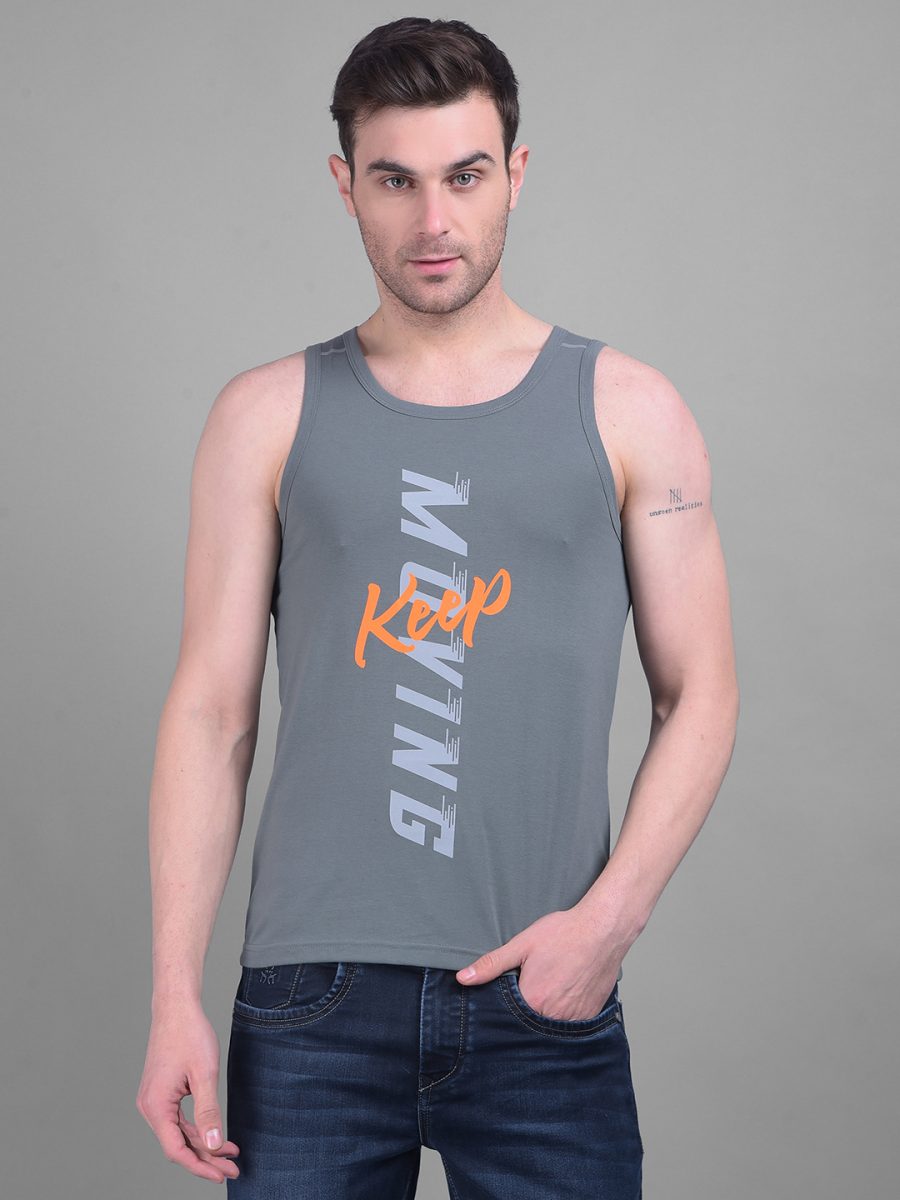 Dollar Men's Casual Cotton Printed Tank Top Vest