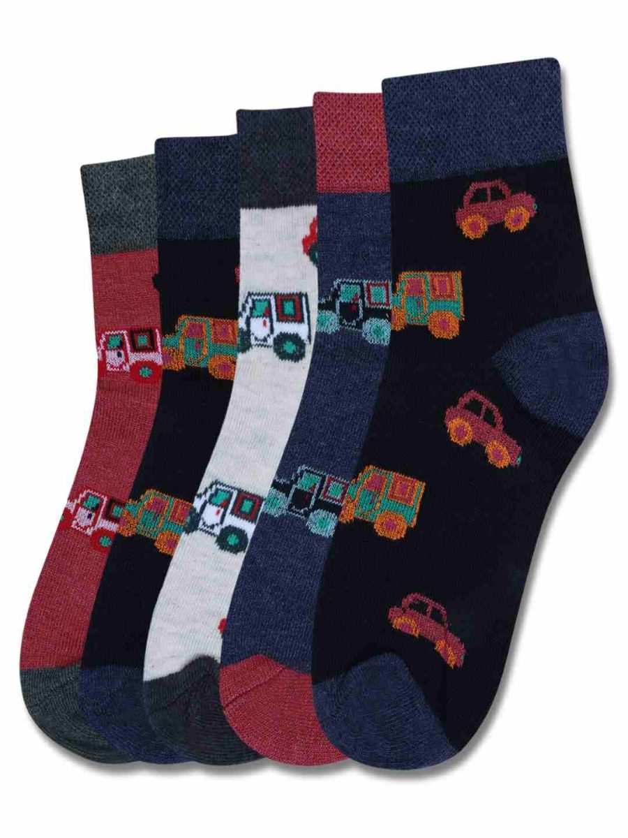 DOLLAR KIDS SOCKS FOR BOYS & GIRLS IN BLENDED COTTON (PACK OF 5)