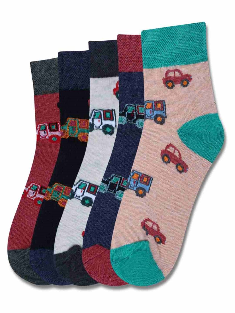 DOLLAR KIDS SOCKS FOR BOYS & GIRLS IN BLENDED COTTON (PACK OF 5)