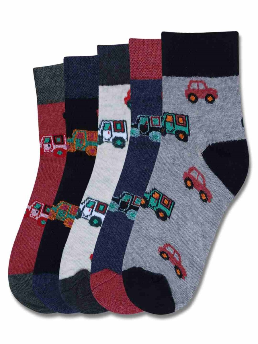 DOLLAR KIDS SOCKS FOR BOYS & GIRLS IN BLENDED COTTON (PACK OF 5)
