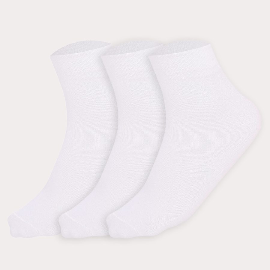 Dollar Plain School Socks For Boys & Girls In Blended Cotton (Pack of 3)
