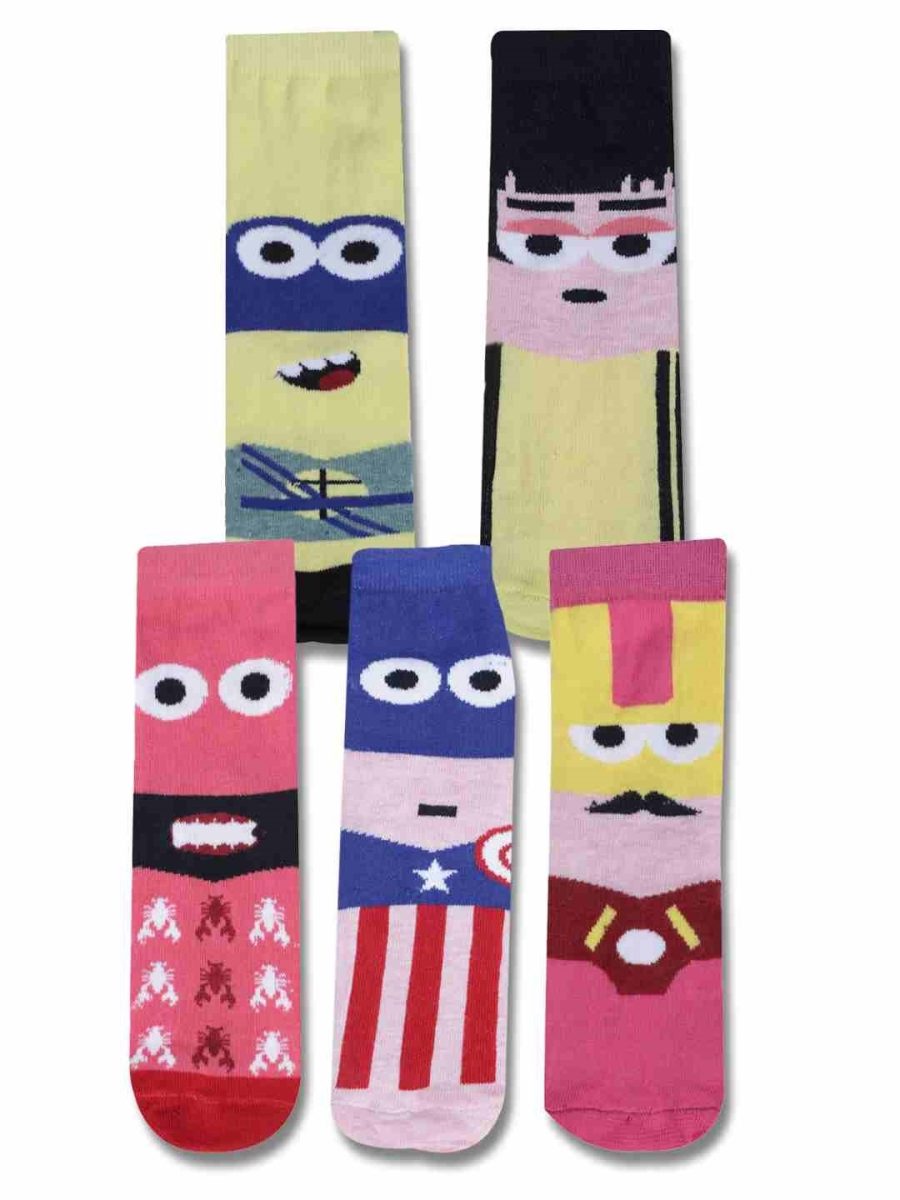 DOLLAR KIDS SOCKS FOR BOYS & GIRLS IN BLENDED COTTON (PACK OF 5)