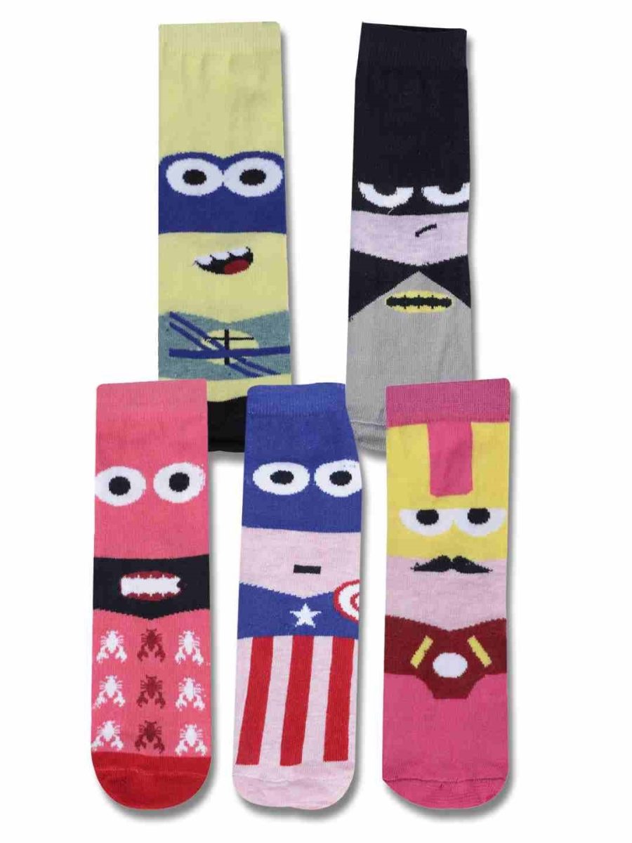 DOLLAR KIDS SOCKS FOR BOYS & GIRLS IN BLENDED COTTON (PACK OF 5)