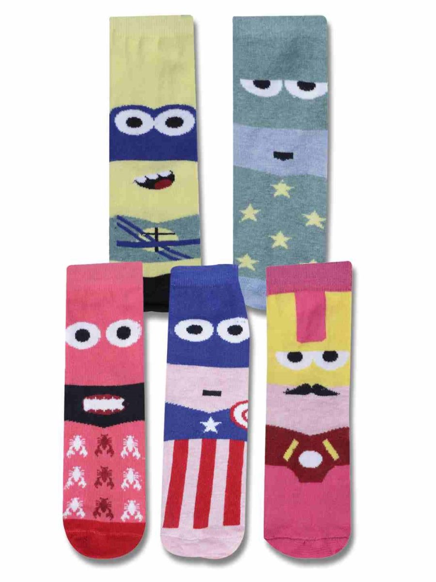 DOLLAR KIDS SOCKS FOR BOYS & GIRLS IN BLENDED COTTON (PACK OF 5)