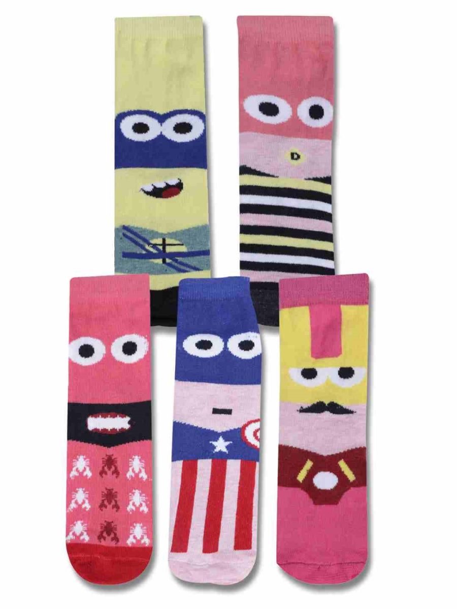 DOLLAR KIDS SOCKS FOR BOYS & GIRLS IN BLENDED COTTON (PACK OF 5)