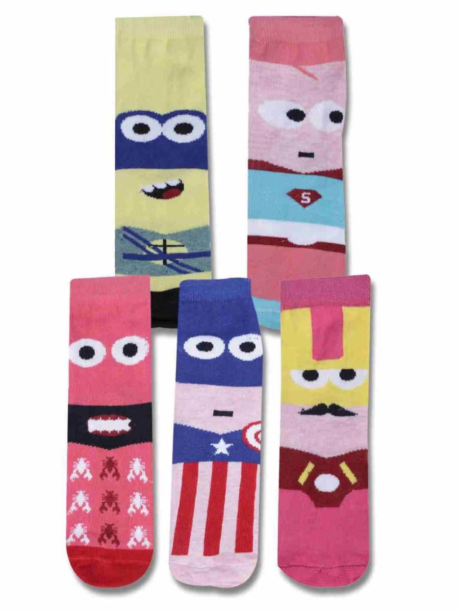DOLLAR KIDS SOCKS FOR BOYS & GIRLS IN BLENDED COTTON (PACK OF 5)