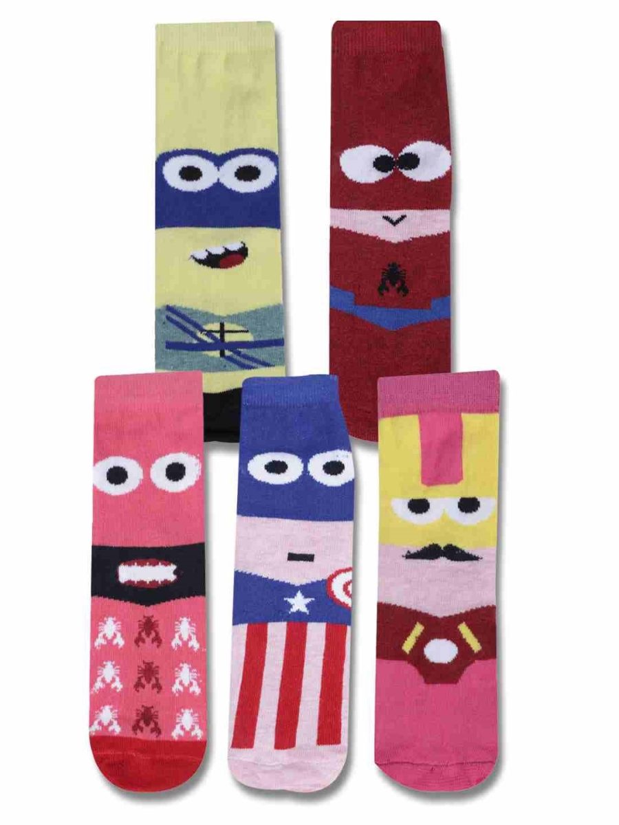 DOLLAR KIDS SOCKS FOR BOYS & GIRLS IN BLENDED COTTON (PACK OF 5)