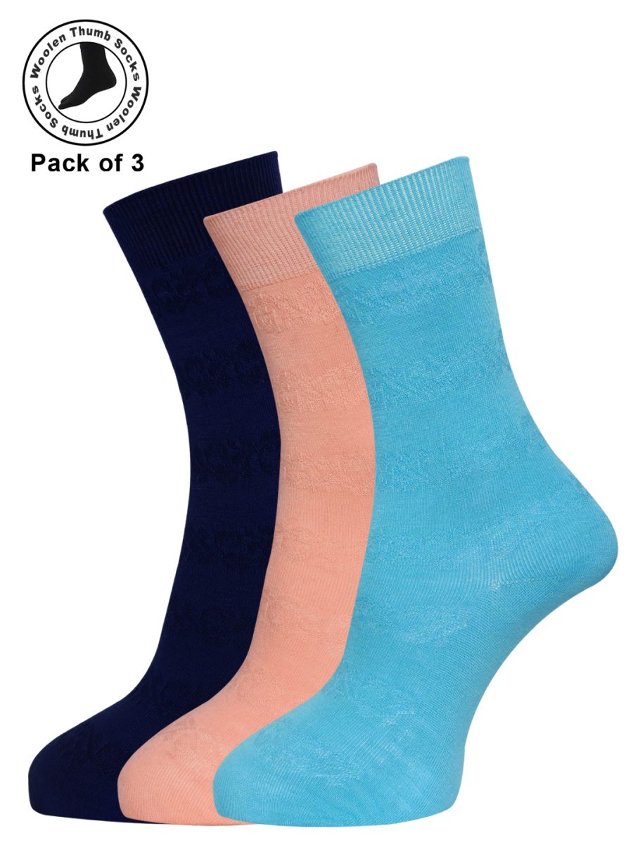 Dollar Woollen Socks Full Length For Women and Girls (Pack of 3)