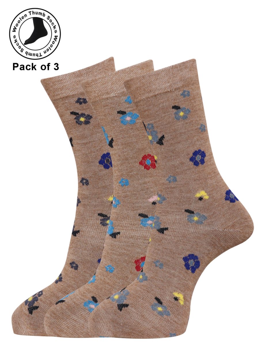 Dollar Woollen Socks Full Length For Women's And Girls (Pack of 3)