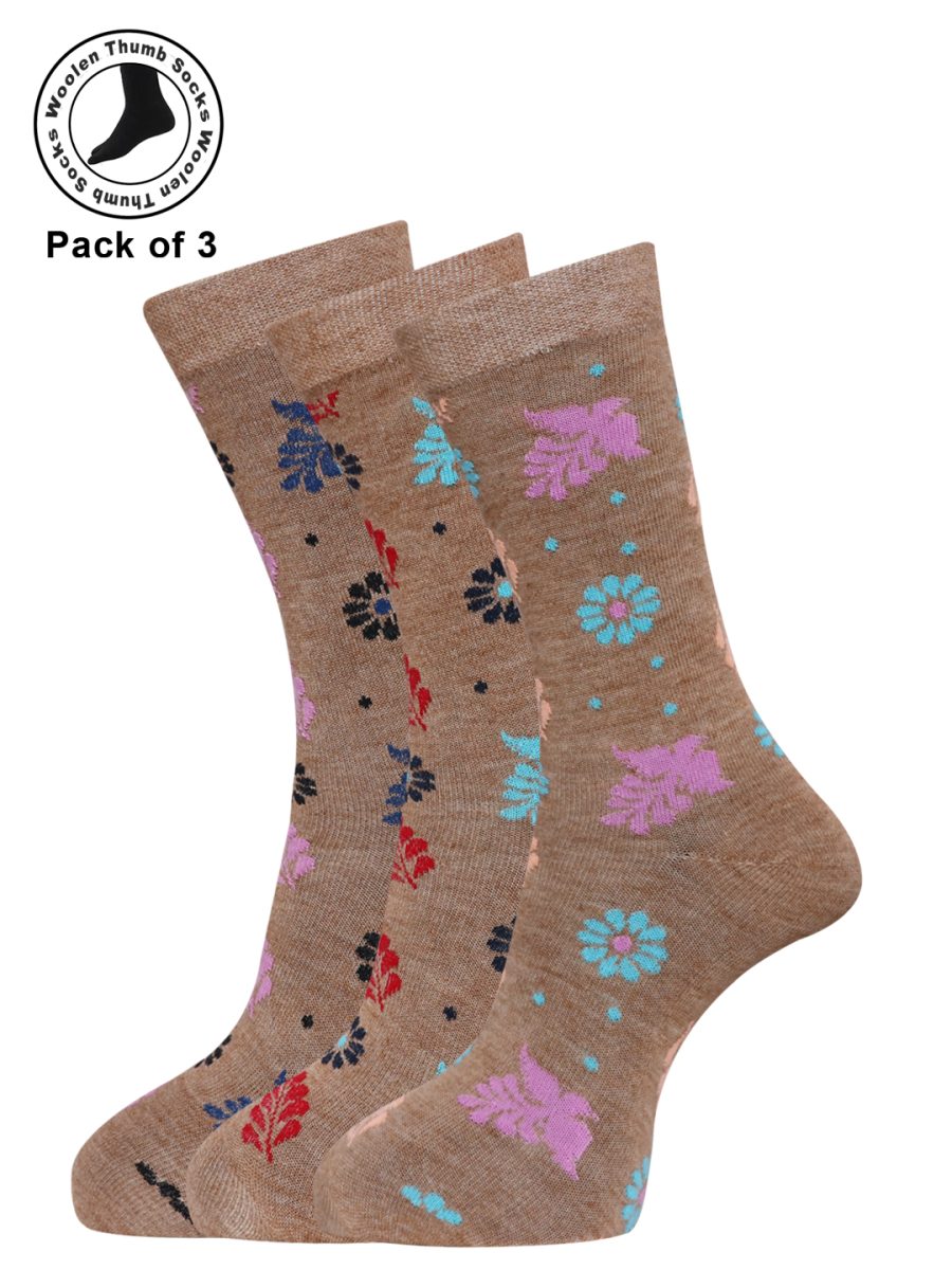 Dollar Woollen Socks Full Length For Women's And Girls (Pack of 3)