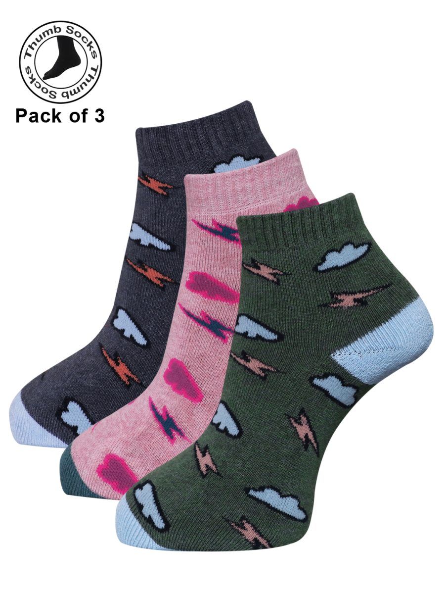 Dollar Socks for Women's And Girls Tumb Socks Free Size (Pack of 3)