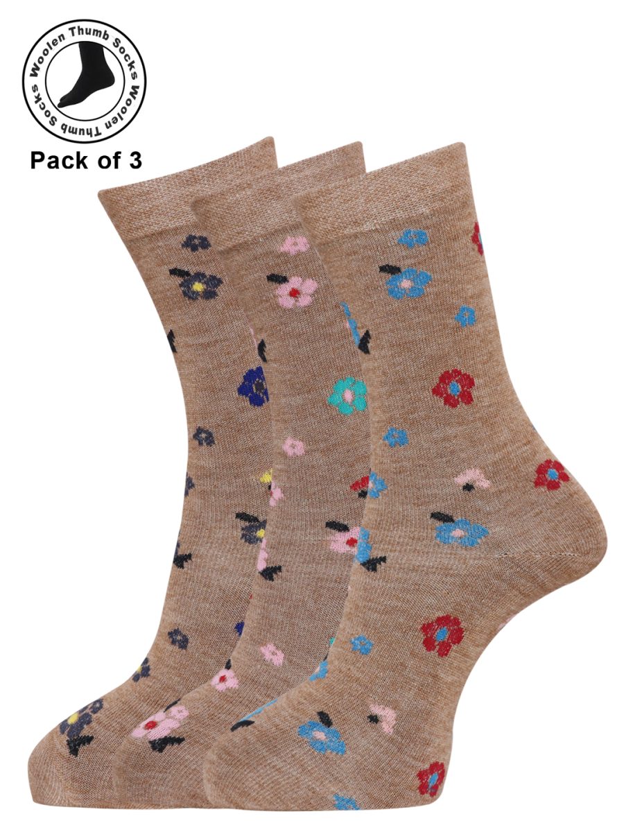 Dollar Woollen Socks Full Length For Women's And Girls (Pack of 3)