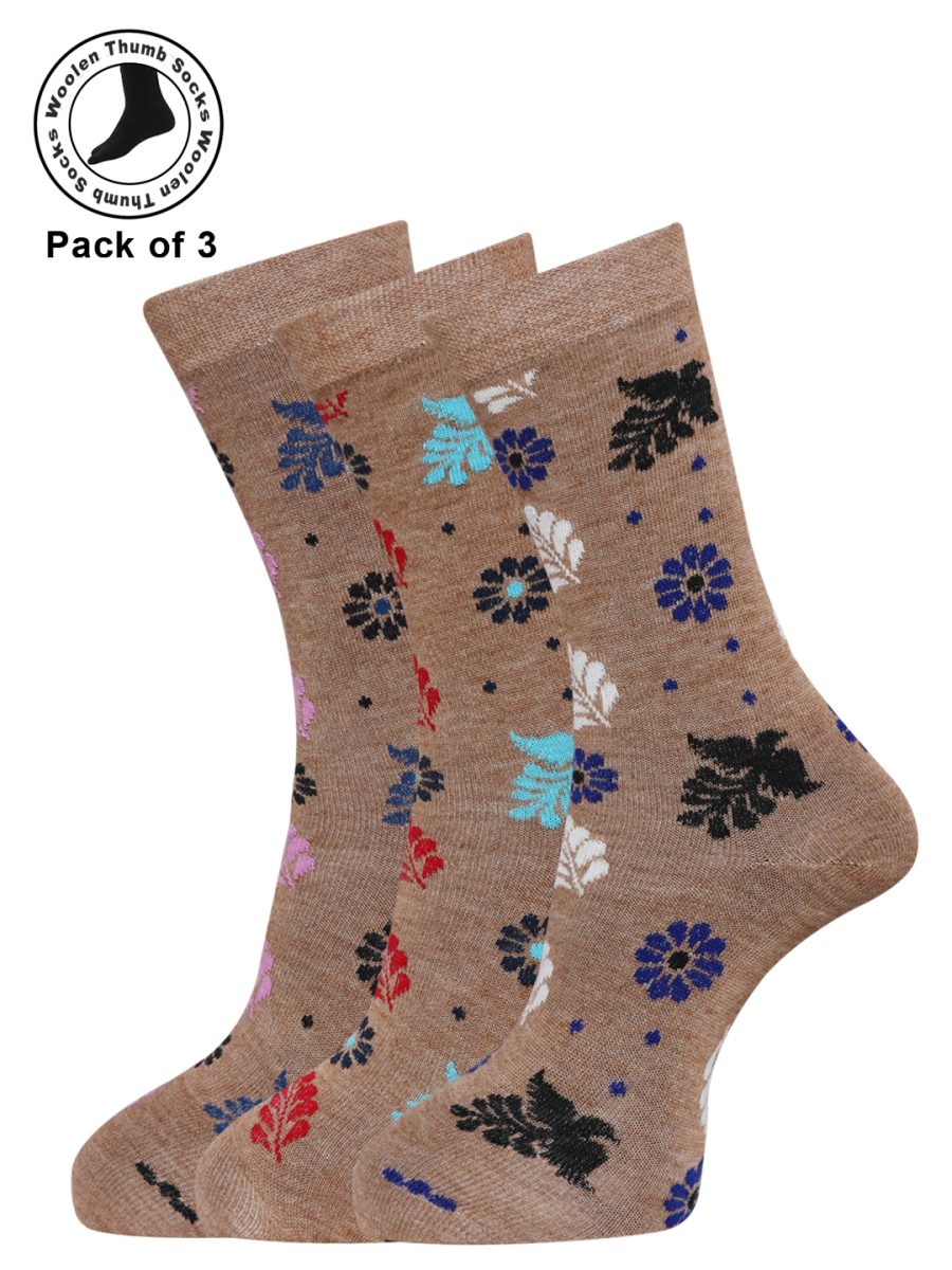 Dollar Woollen Socks Full Length For Women's And Girls (Pack of 3)