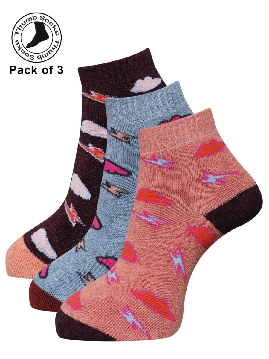 Dollar Socks for Women's And Girls Tumb Socks Free Size (Pack of 3)
