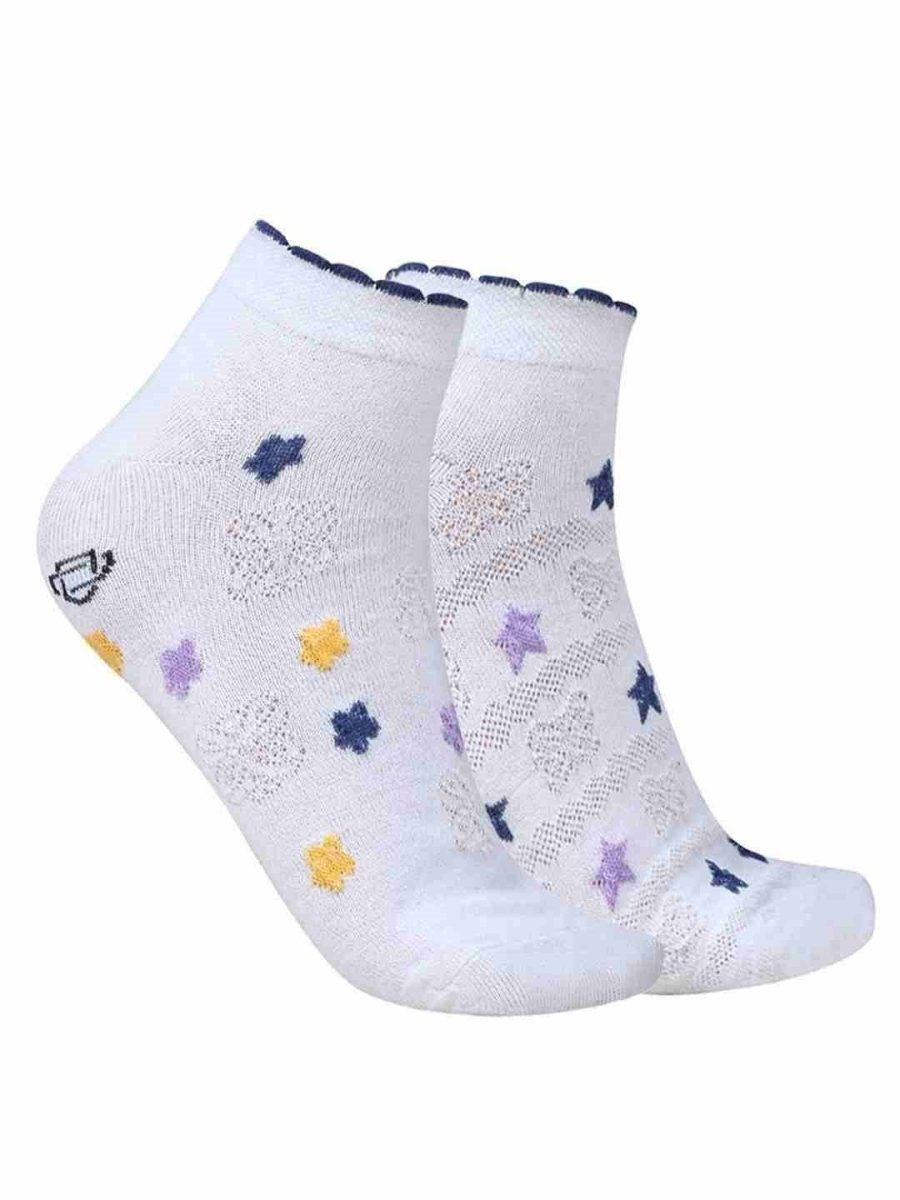 Dollar Casual Ankle Length Cotton Socks For Women's (Pack of 2)