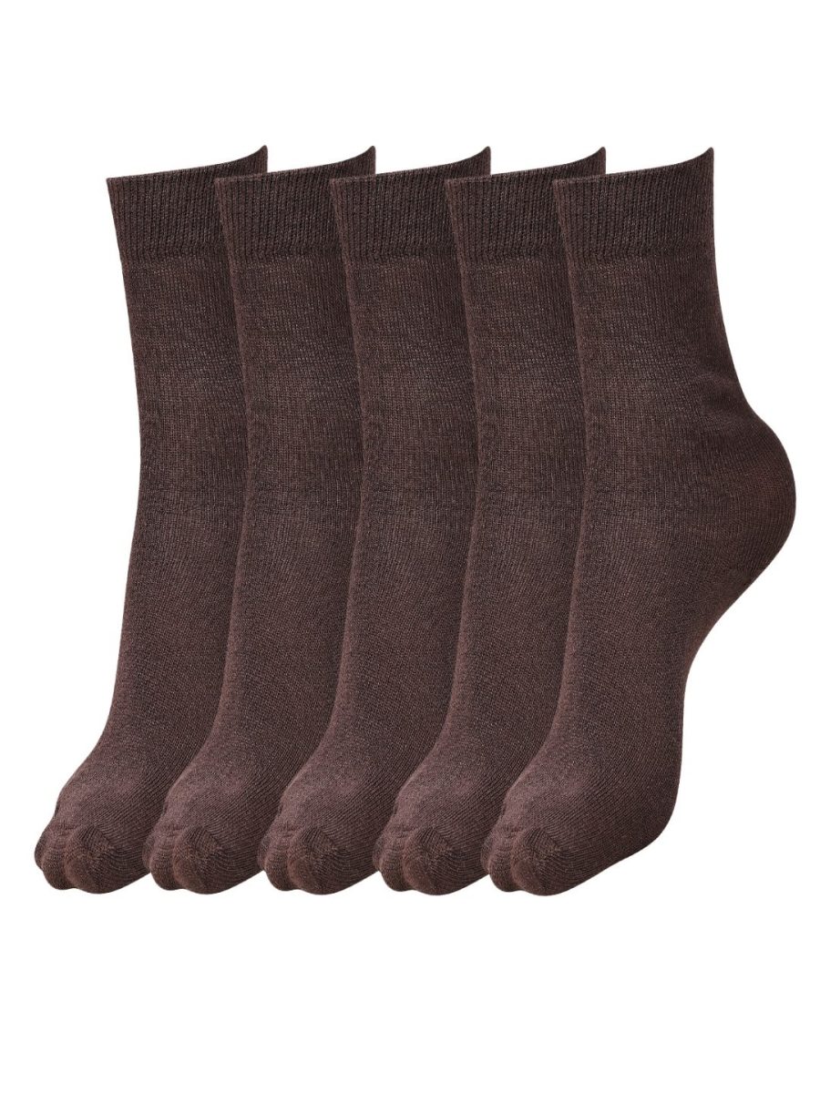 Dollar Plain School Socks For Boys & Girls In Blended Cotton (Pack of 5)