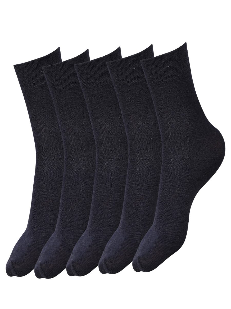 Dollar Plain School Socks For Boys & Girls In Blended Cotton (Pack of 5)