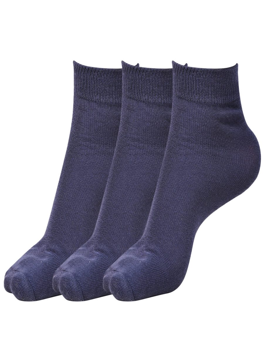 Dollar Plain School Socks For Boys & Girls In Blended Cotton (Pack of 3)