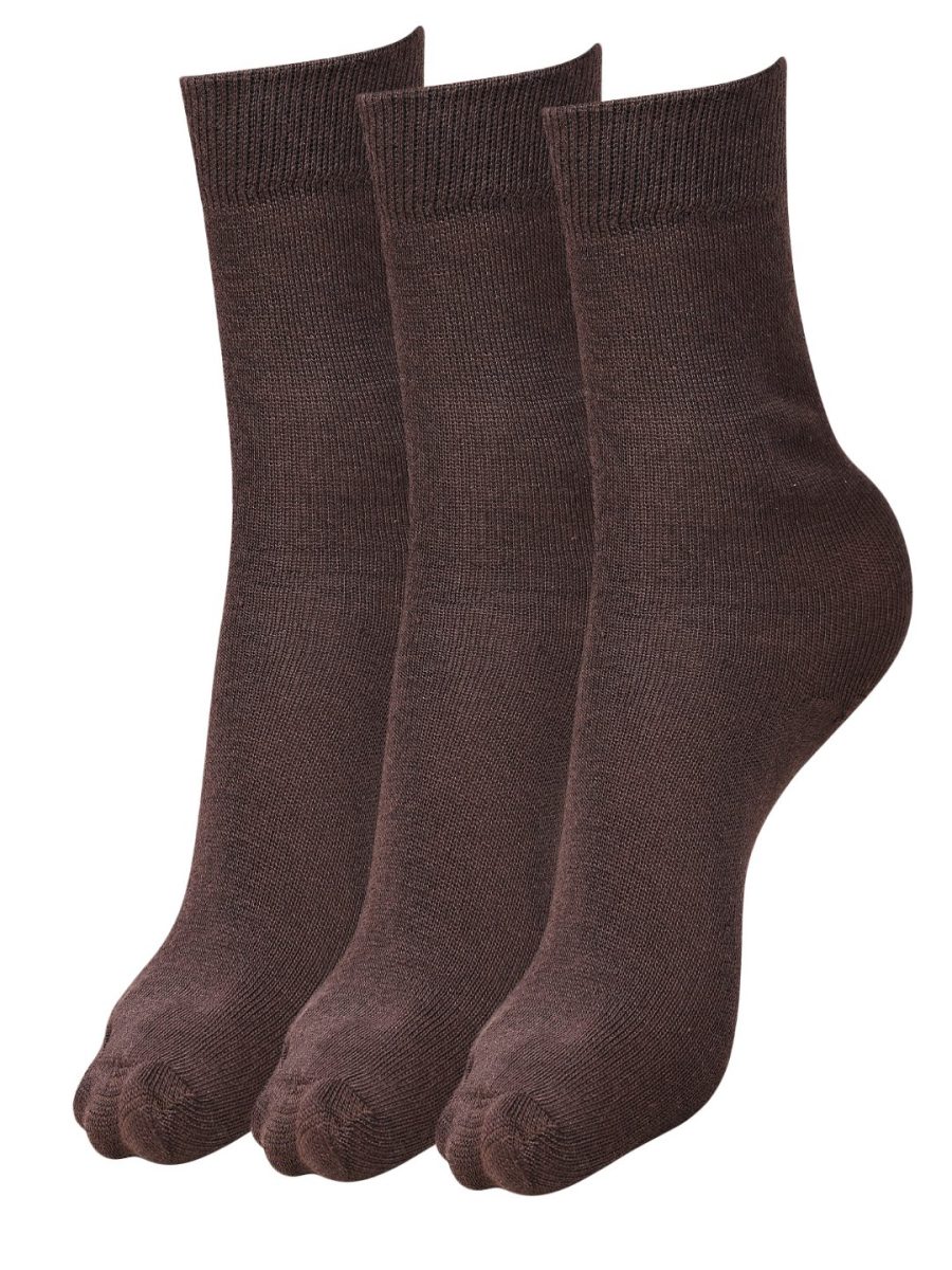 Dollar Plain School Socks For Boys & Girls In Blended Cotton (Pack of 3)