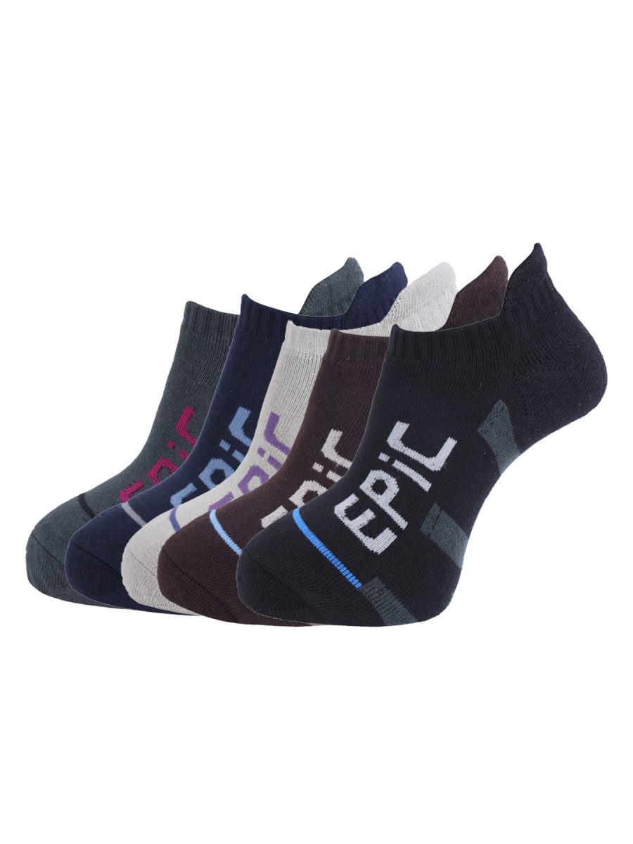 Dollar Socks Low Ankle Cotton Socks for Men's (Pack of 5)