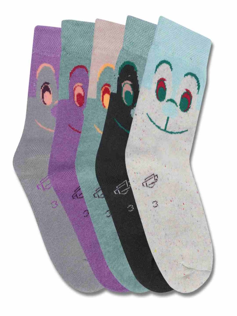 DOLLAR KIDS SOCKS FOR BOYS & GIRLS IN BLENDED COTTON (PACK OF 5)