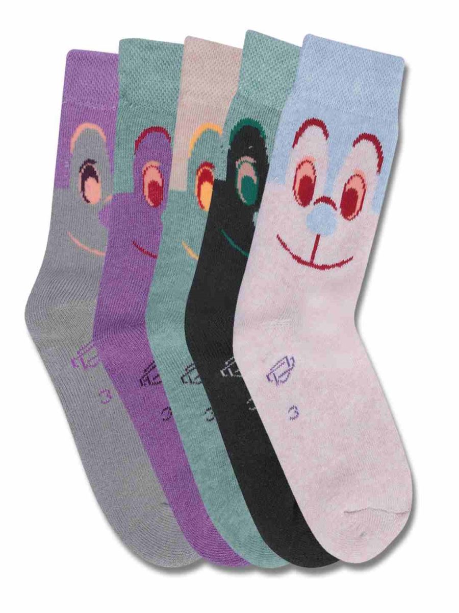 DOLLAR KIDS SOCKS FOR BOYS & GIRLS IN BLENDED COTTON (PACK OF 5)