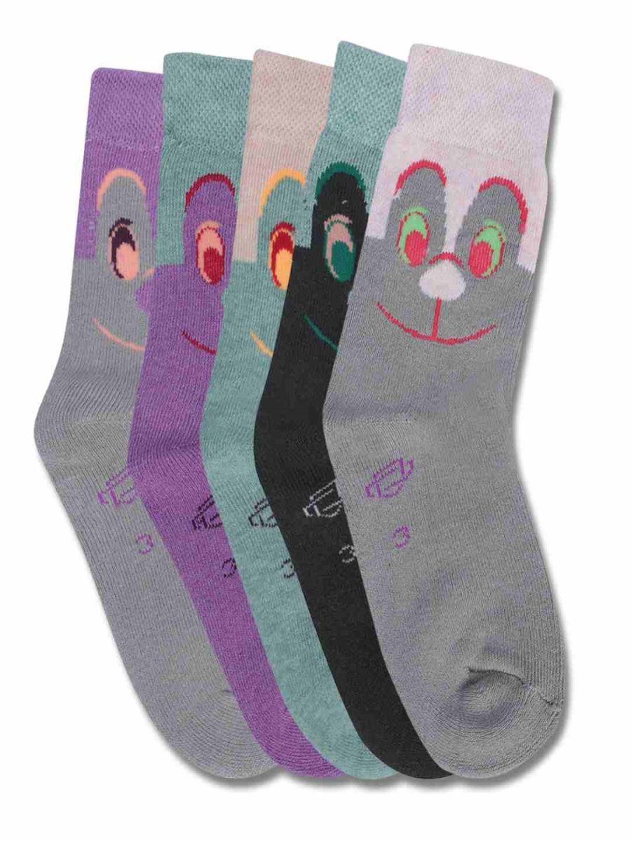 DOLLAR KIDS SOCKS FOR BOYS & GIRLS IN BLENDED COTTON (PACK OF 5)