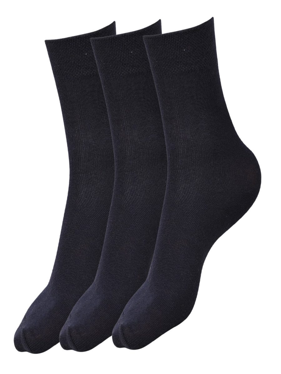 Dollar Plain School Socks For Boys & Girls In Blended Cotton (Pack of 3)