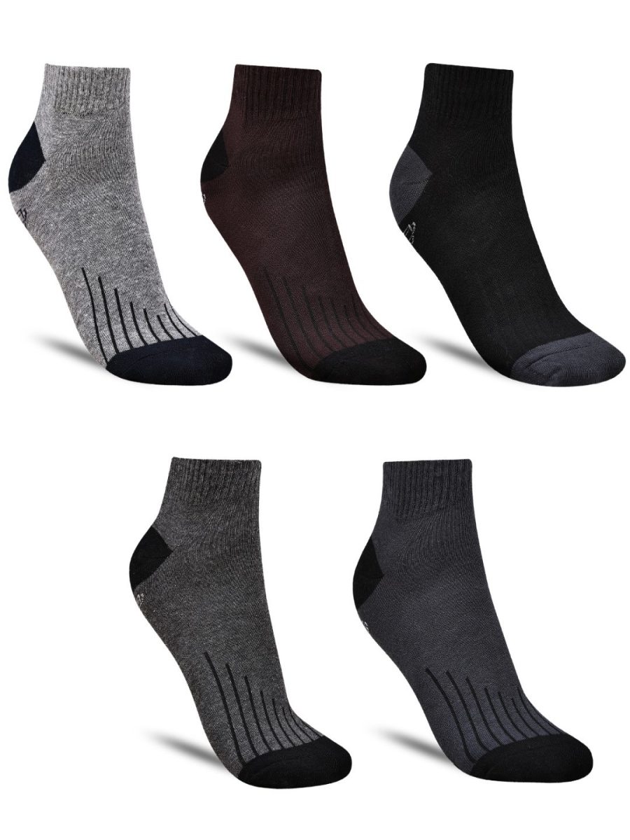 Dollar Casual Ankle Length Cotton Socks For Men's In ( Pack of 5 )